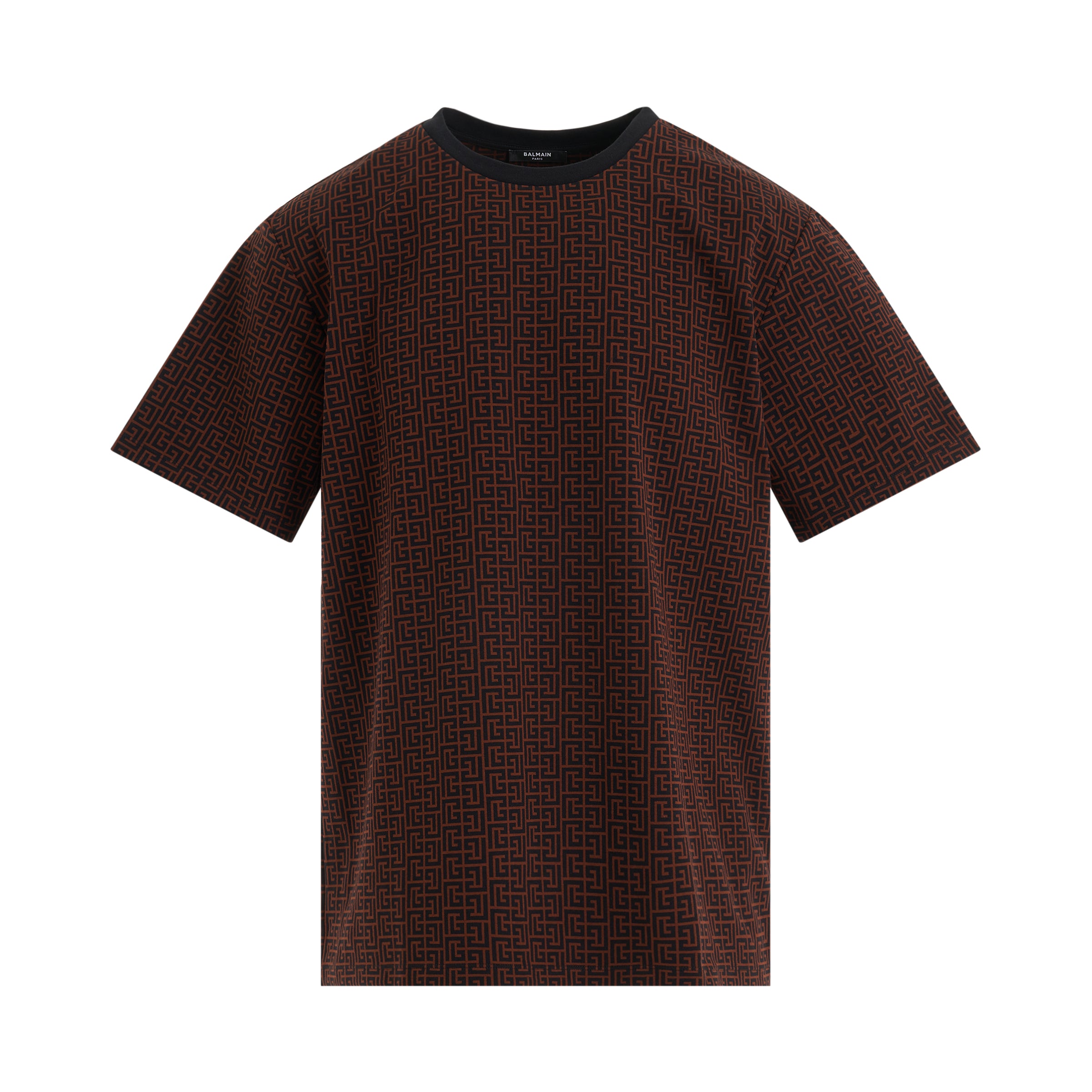 Monogram Bulky Fit T-Shirt in Brown/Black