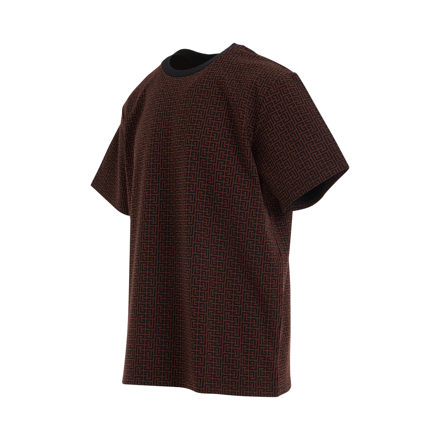 Monogram Bulky Fit T-Shirt in Brown/Black