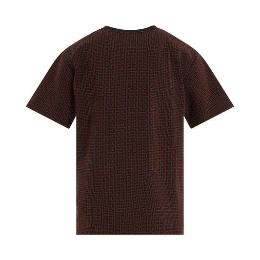 Monogram Bulky Fit T-Shirt in Brown/Black