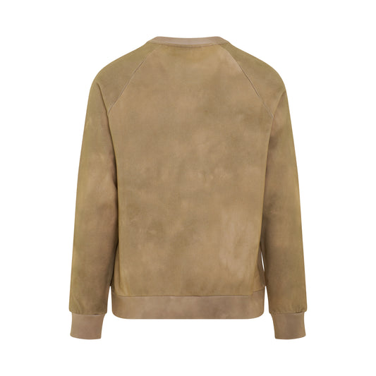 Desert Print Sweatshirt in Sand/Taupe