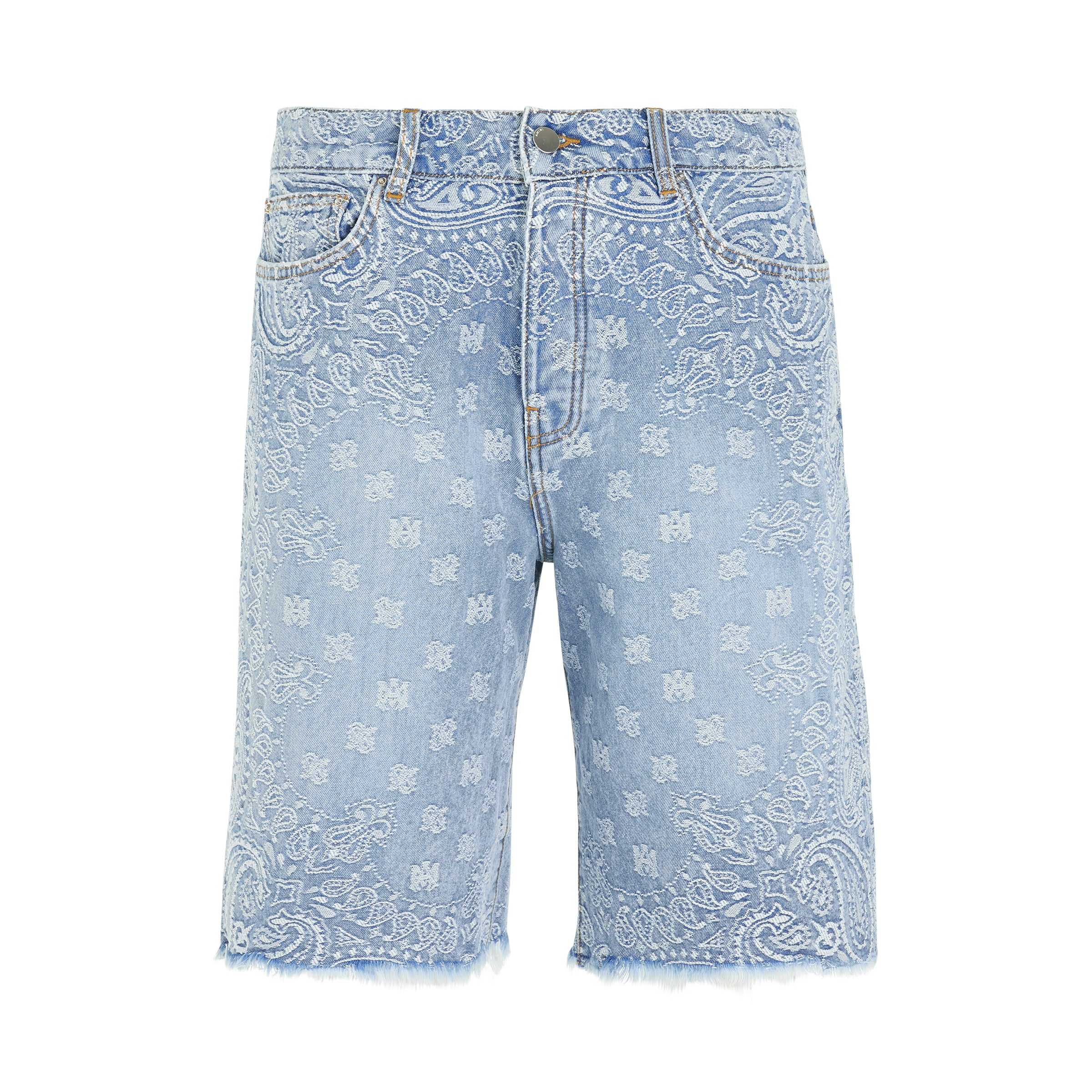 Bandana Jacquard Skater Shorts in Perfect Indigo