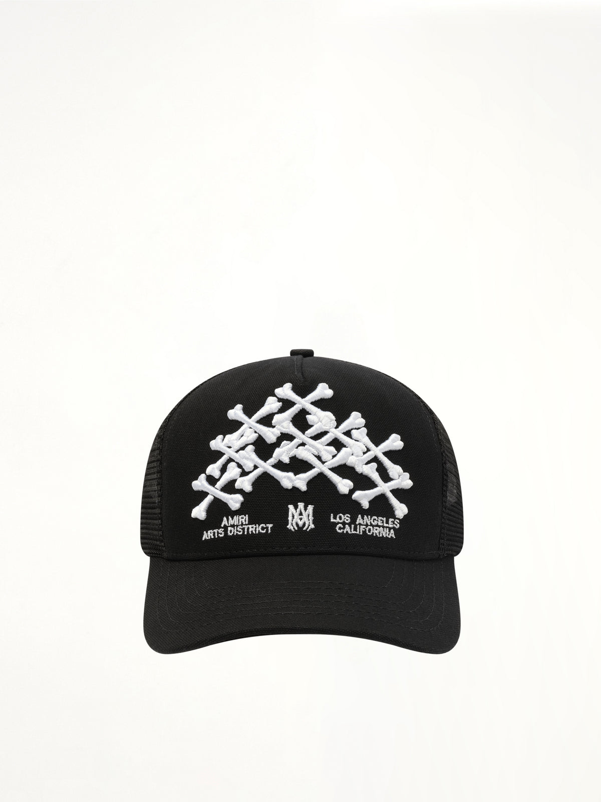 Bones Stacked Trucker Hat in Black