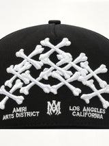 Bones Stacked Trucker Hat in Black