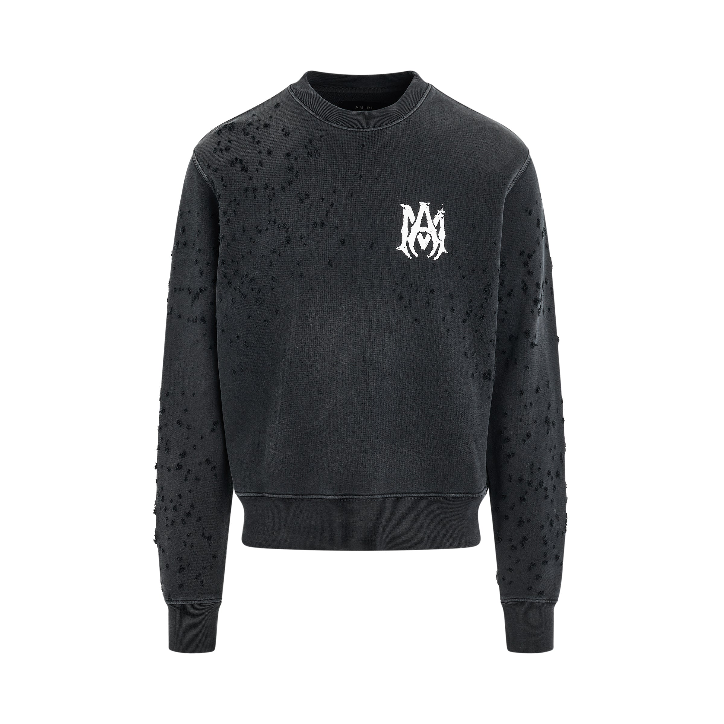 Washed MA Shotgun Sweatshirt in Black