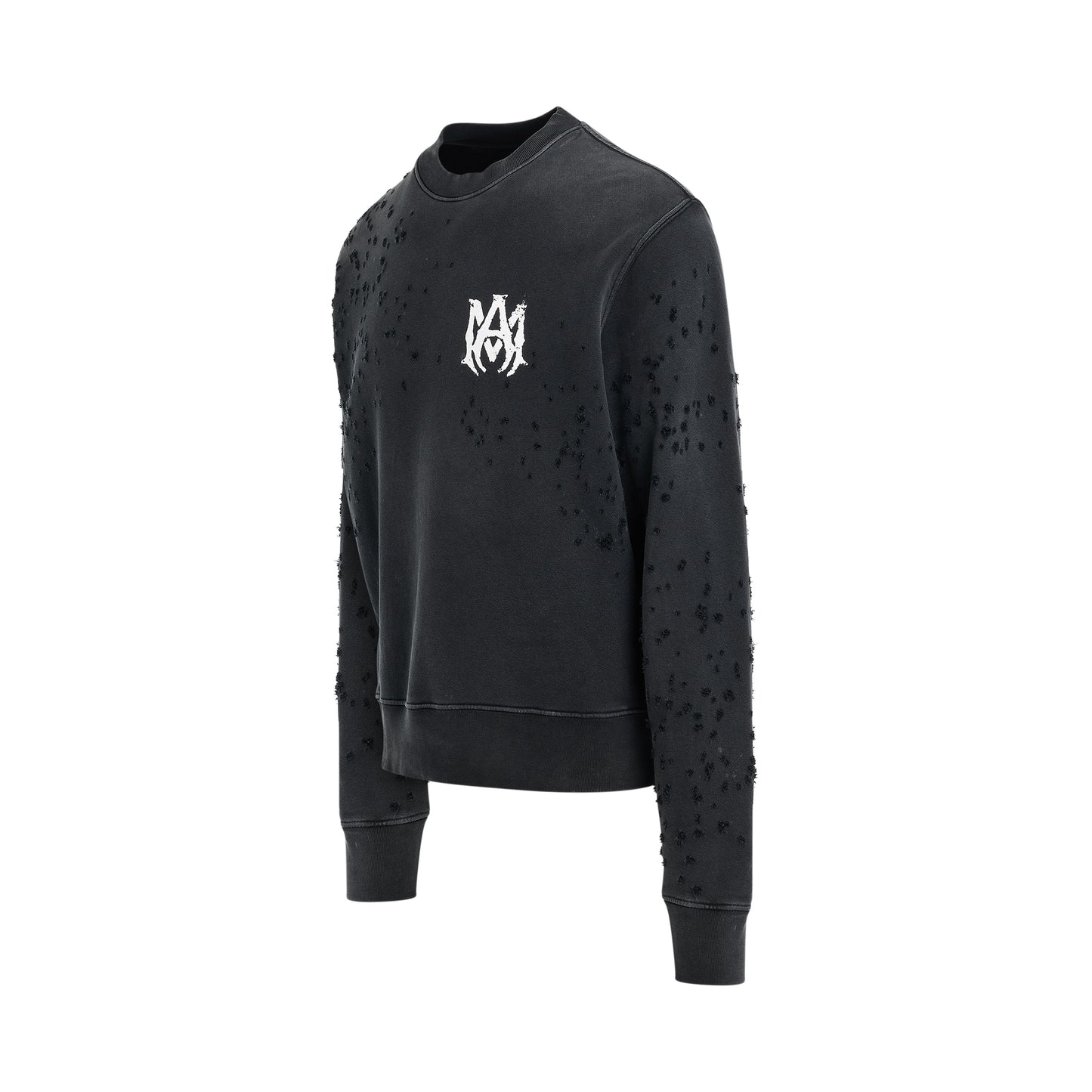 Washed MA Shotgun Sweatshirt in Black