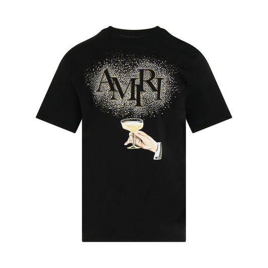 Crystal Champagne T-Shirt in Black