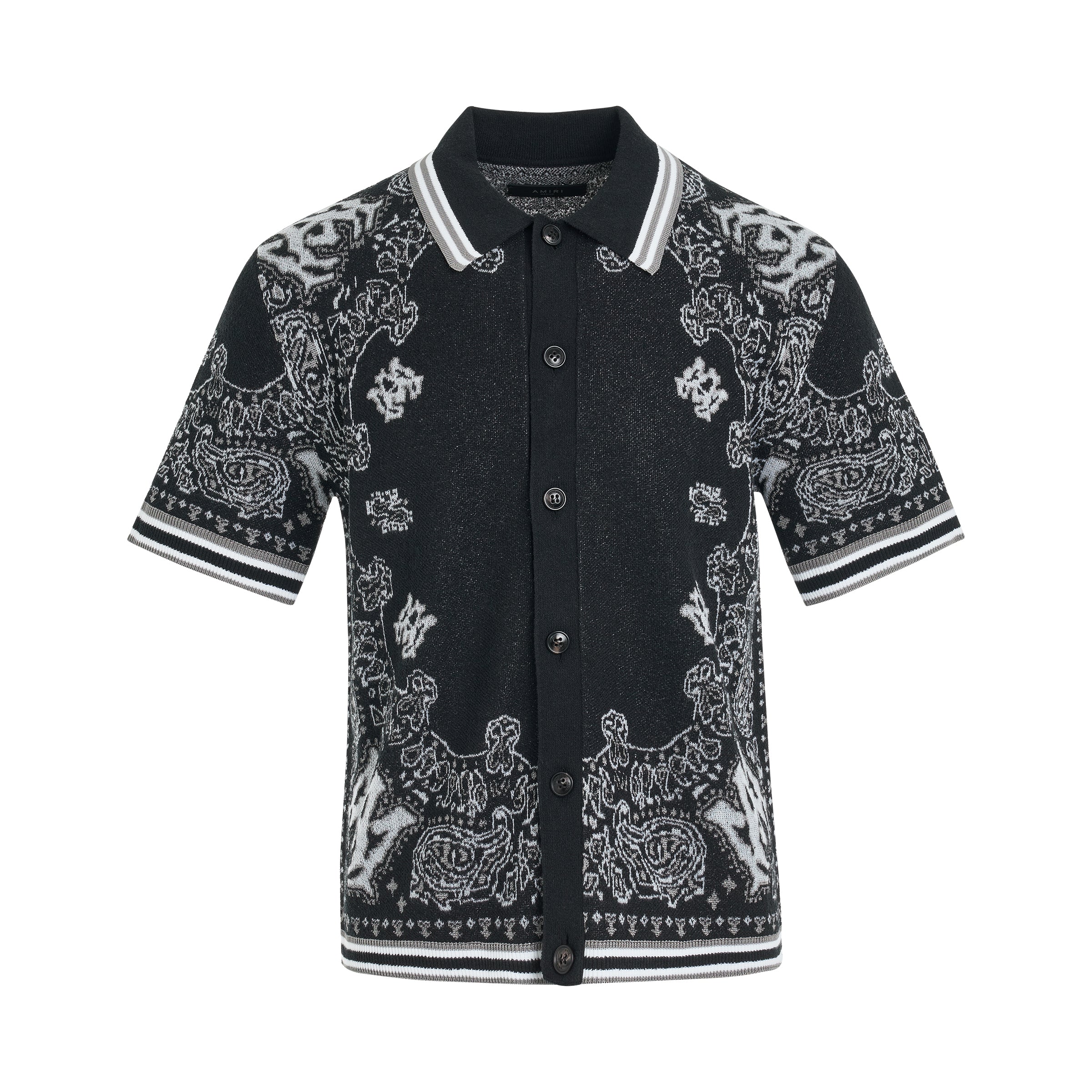 Bandana Polo Shirt in Black