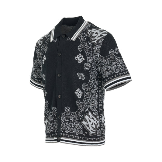 Bandana Polo Shirt in Black