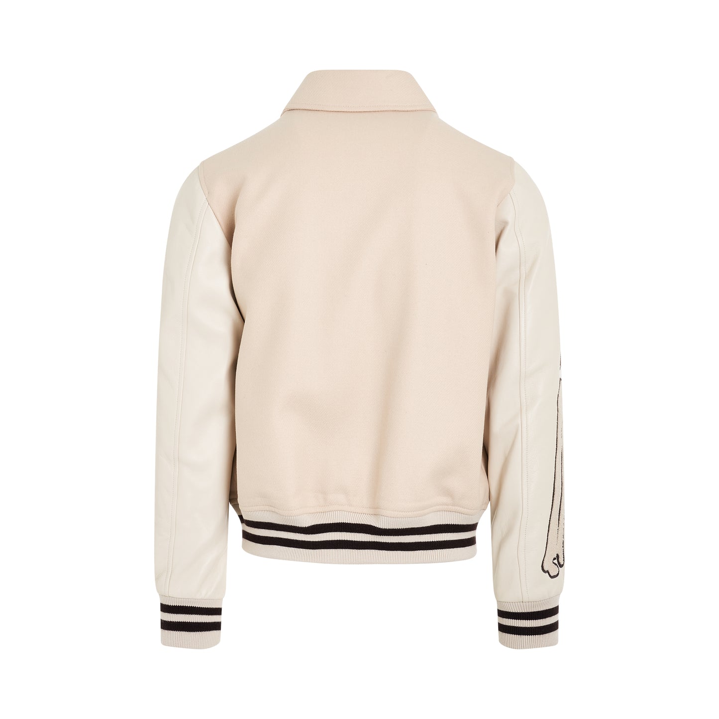 Bones Varsity Jacket in Alabaster