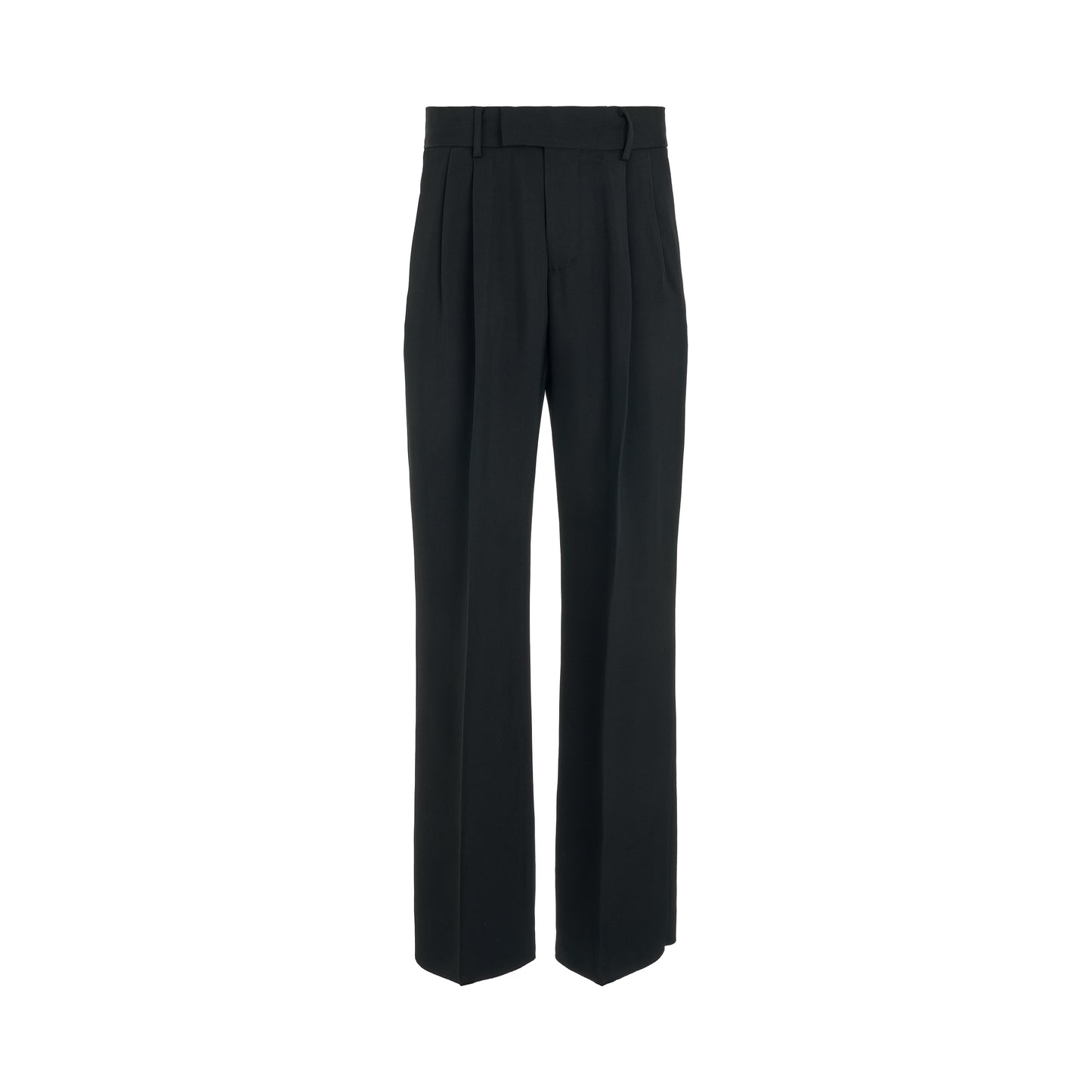 Double Pleated Pants in Black