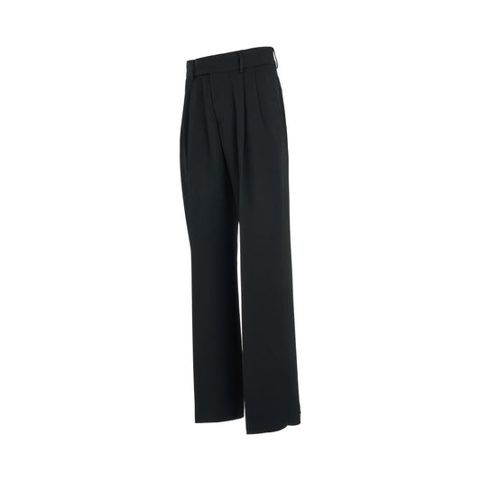 Double Pleated Pants in Black