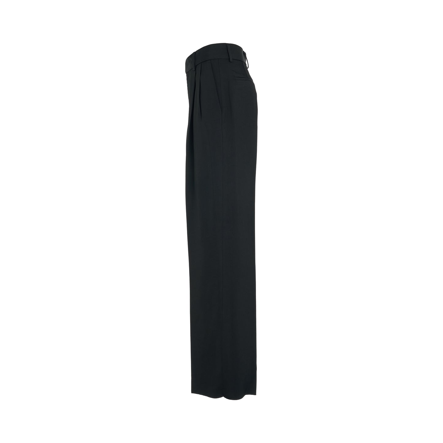Double Pleated Pants in Black