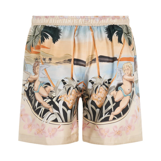 Cherub Silk Shorts in Multicolour