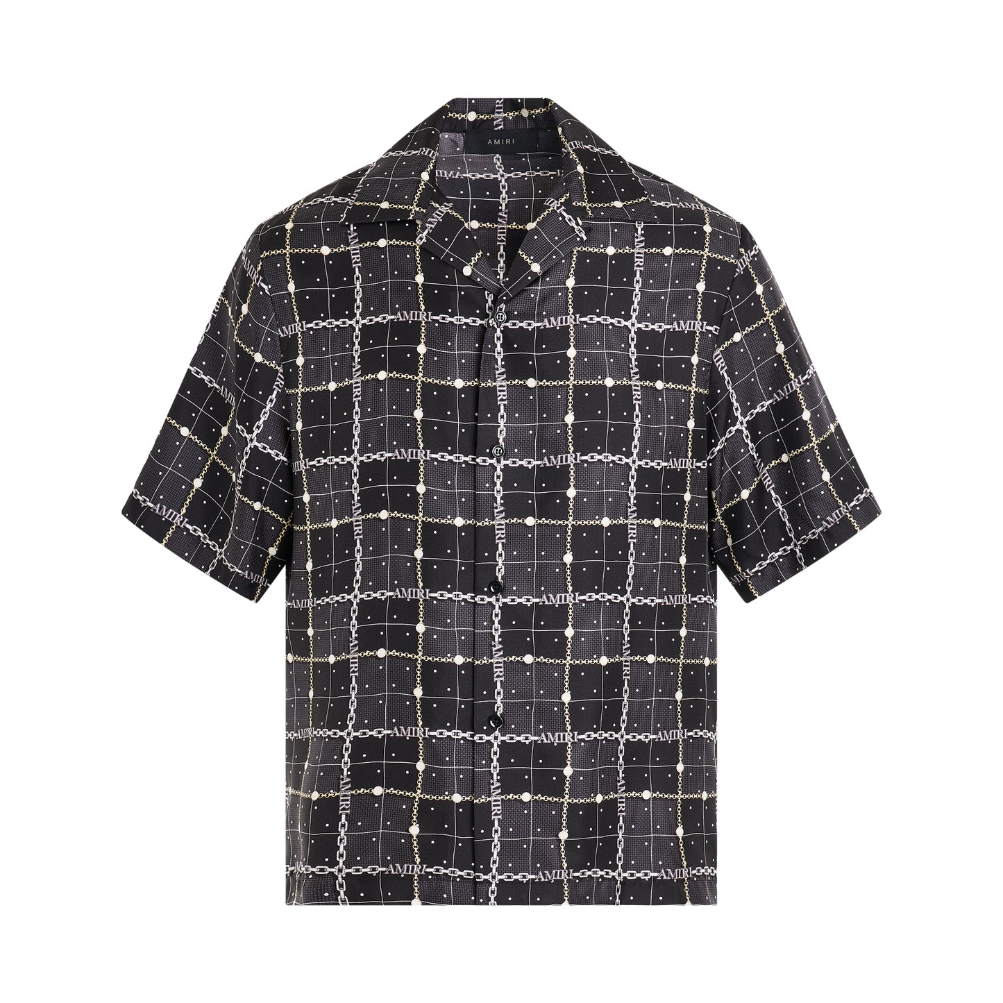 Charm Check Bowling Shirt in Black