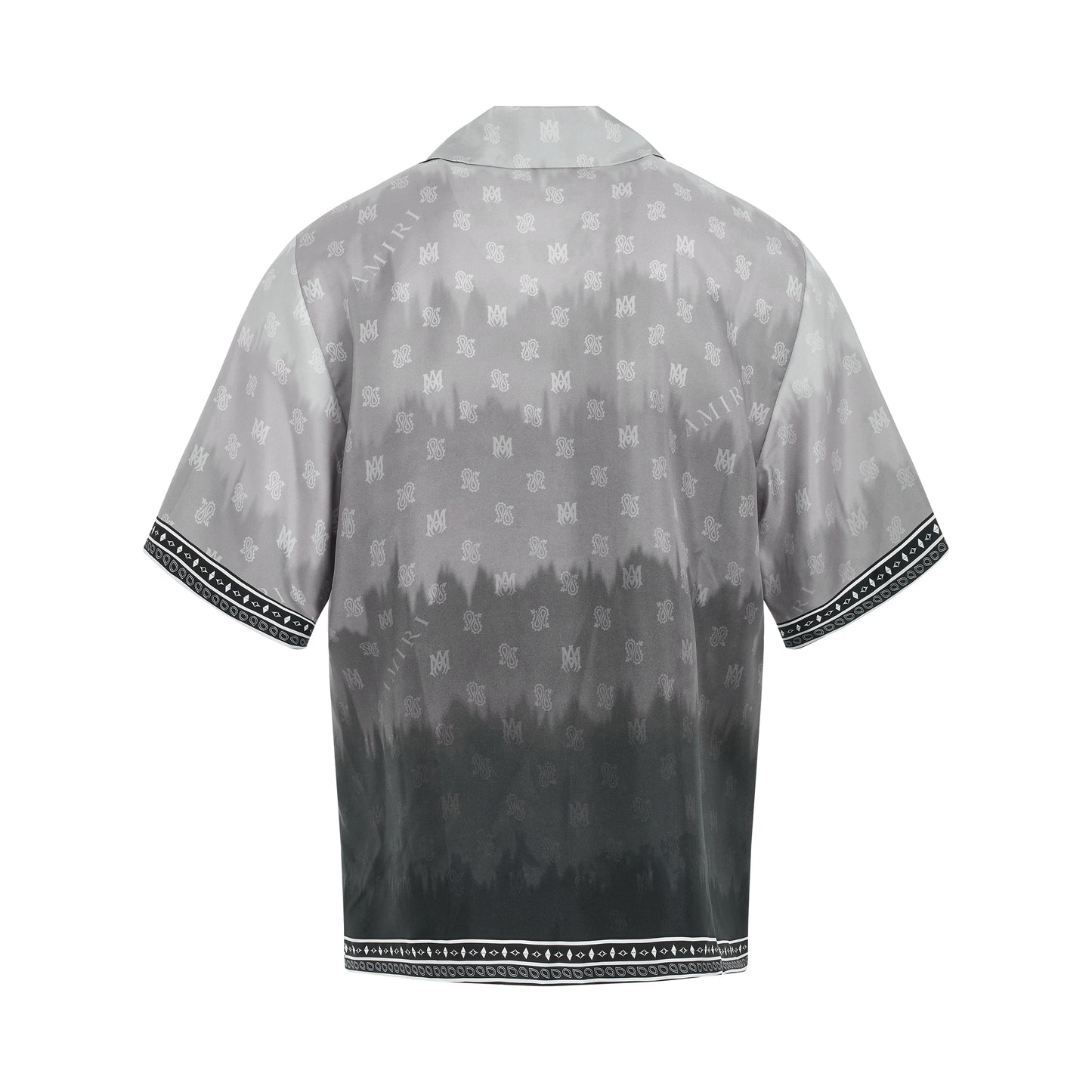 Micro MA Paisley Bowling Shirt in Black