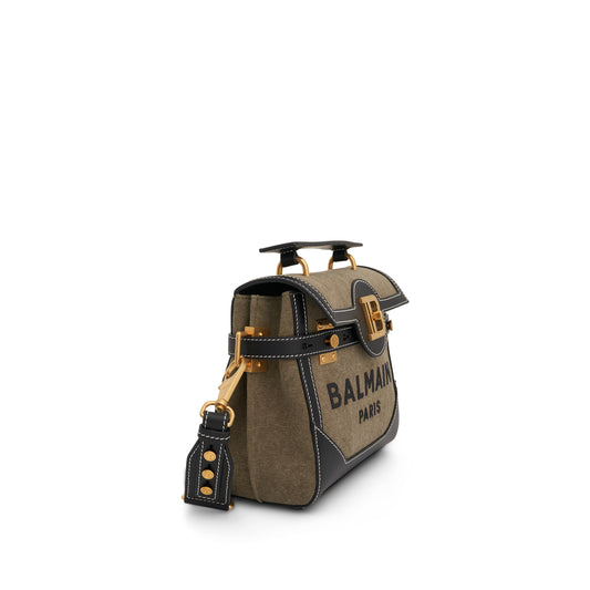 B-Buzz 23 Canvas & Logo Shoulder Bag in Khaki/Black