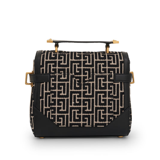 B-Buzz 23 Monogram Jacquard Shoulder Bag in Ivory/Black