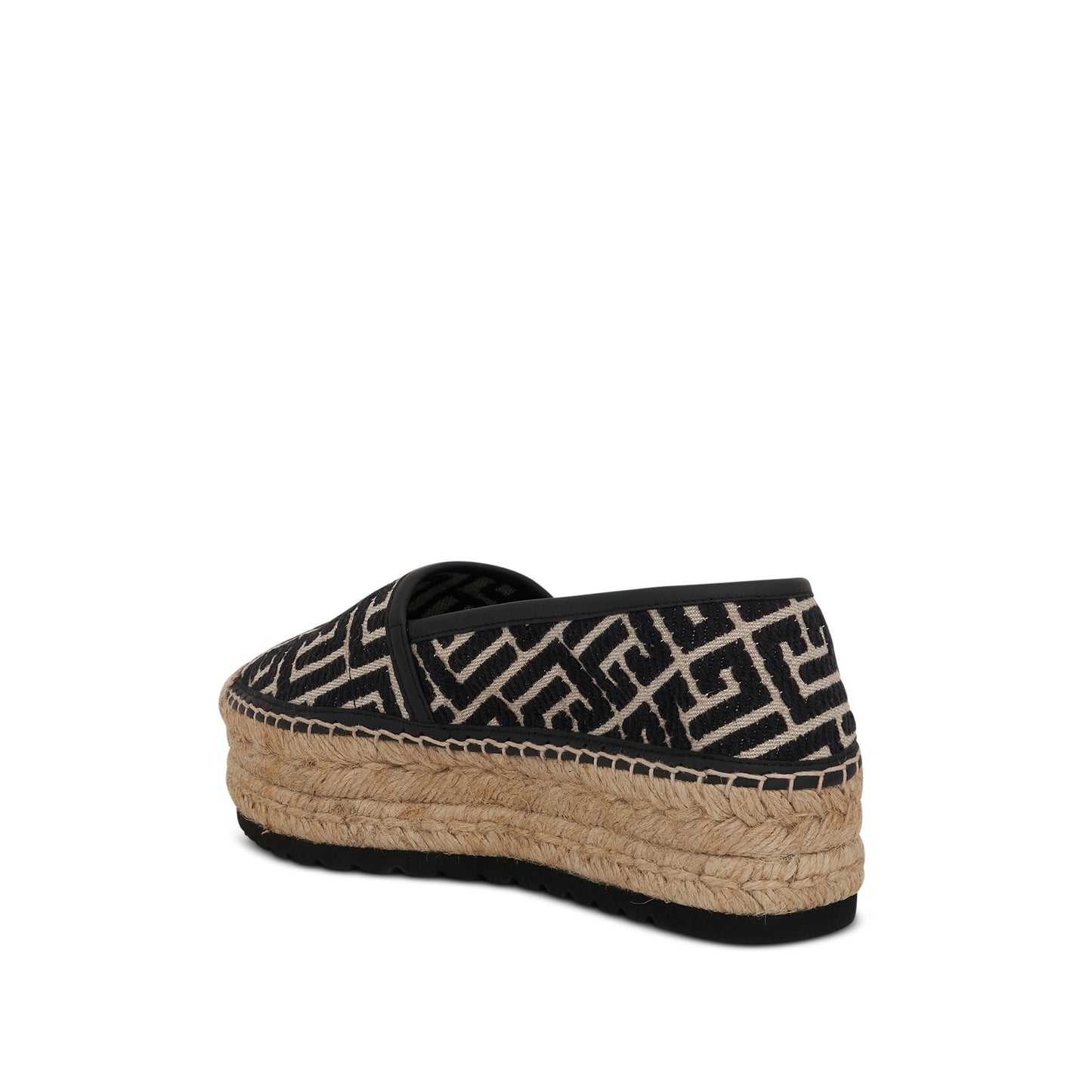 Alex Monogram Jacquard Espadrille in Ivory/Black