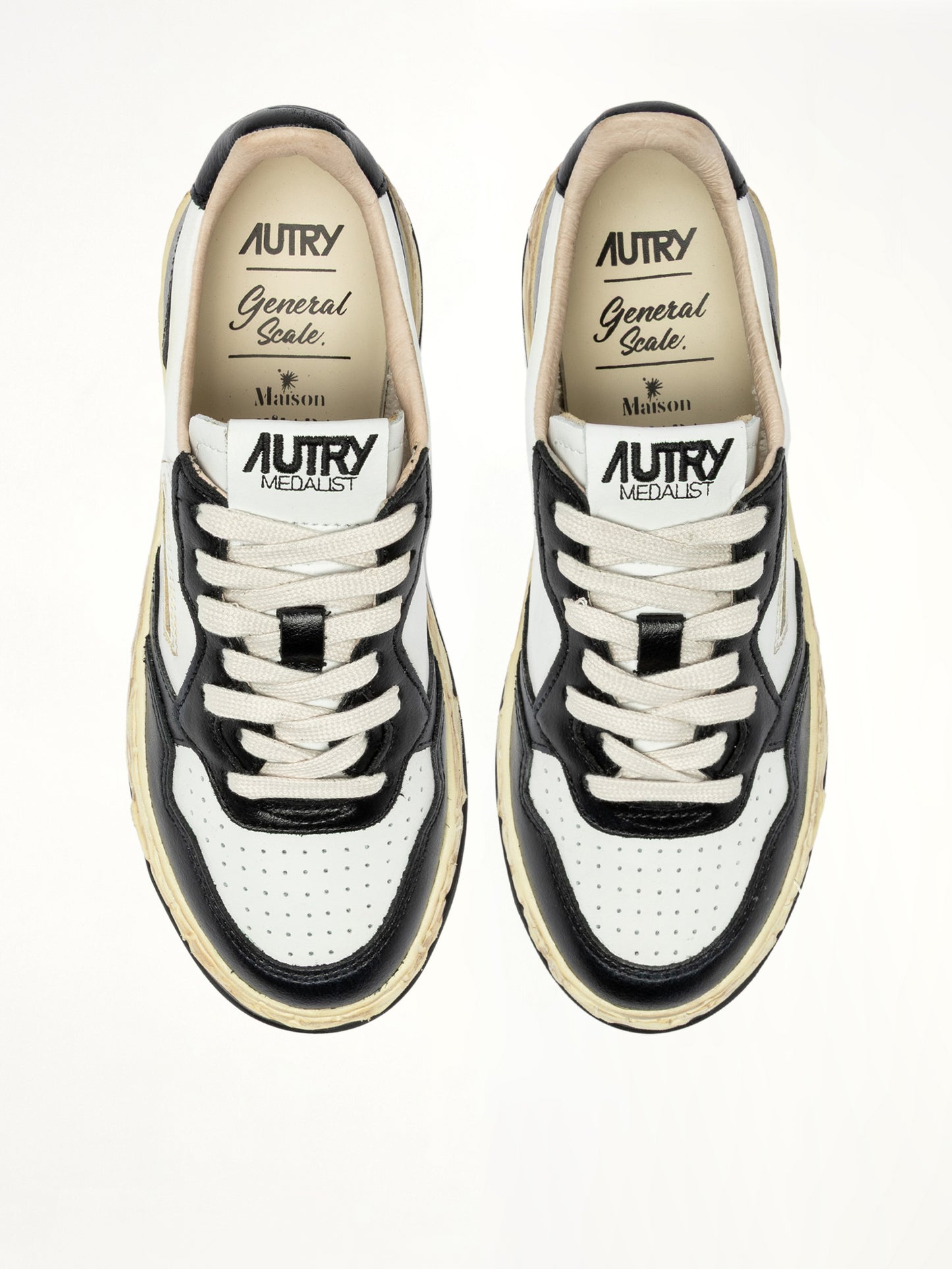 MMY Super Vintage Low Sneaker in White/Black