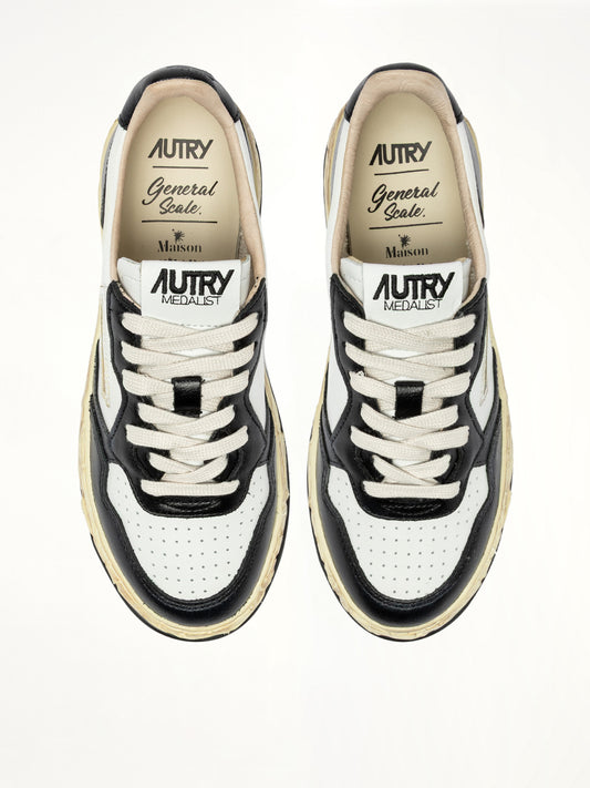 MMY Super Vintage Low Sneaker in White/Black