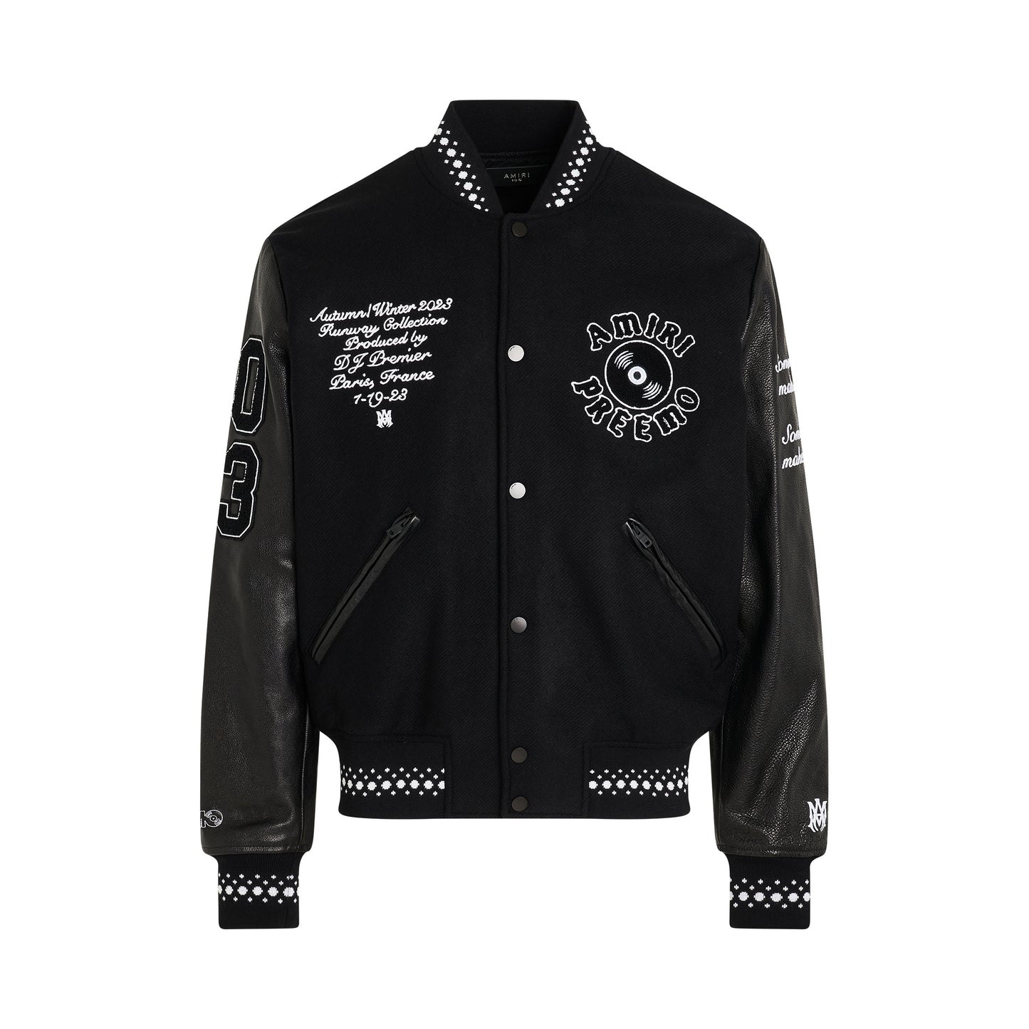 Dj Preemo Varsity Jacket in Black