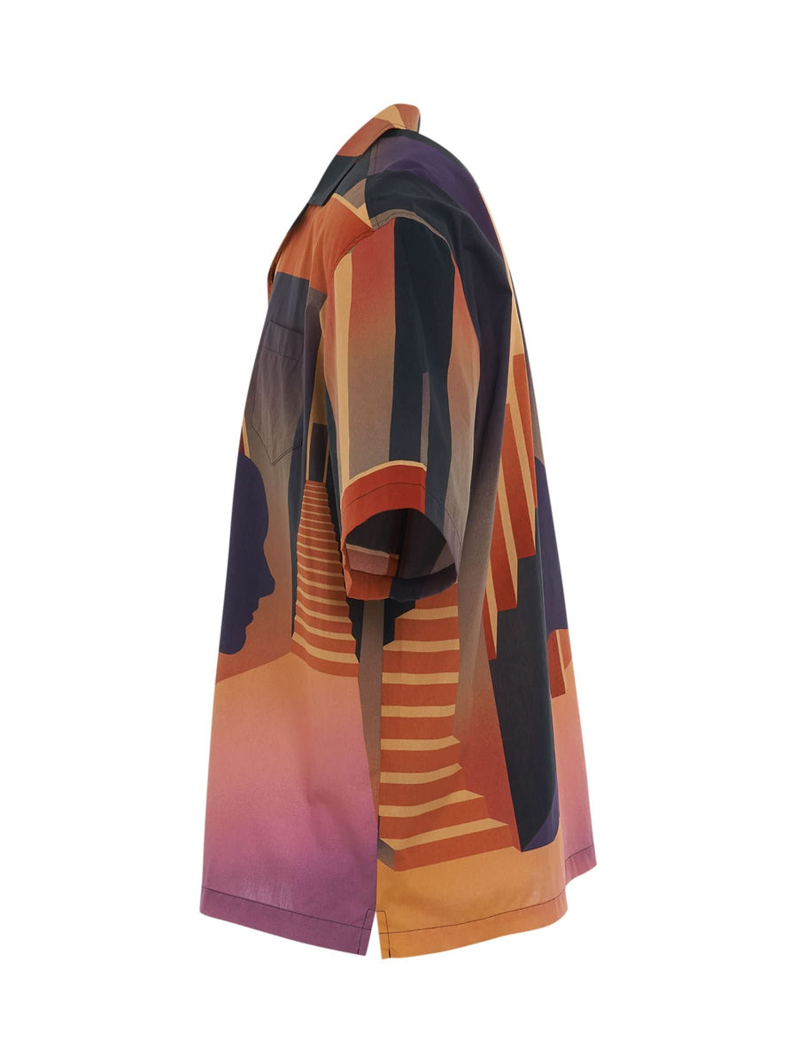 Graphic Bowling Shirt in Warm Desert