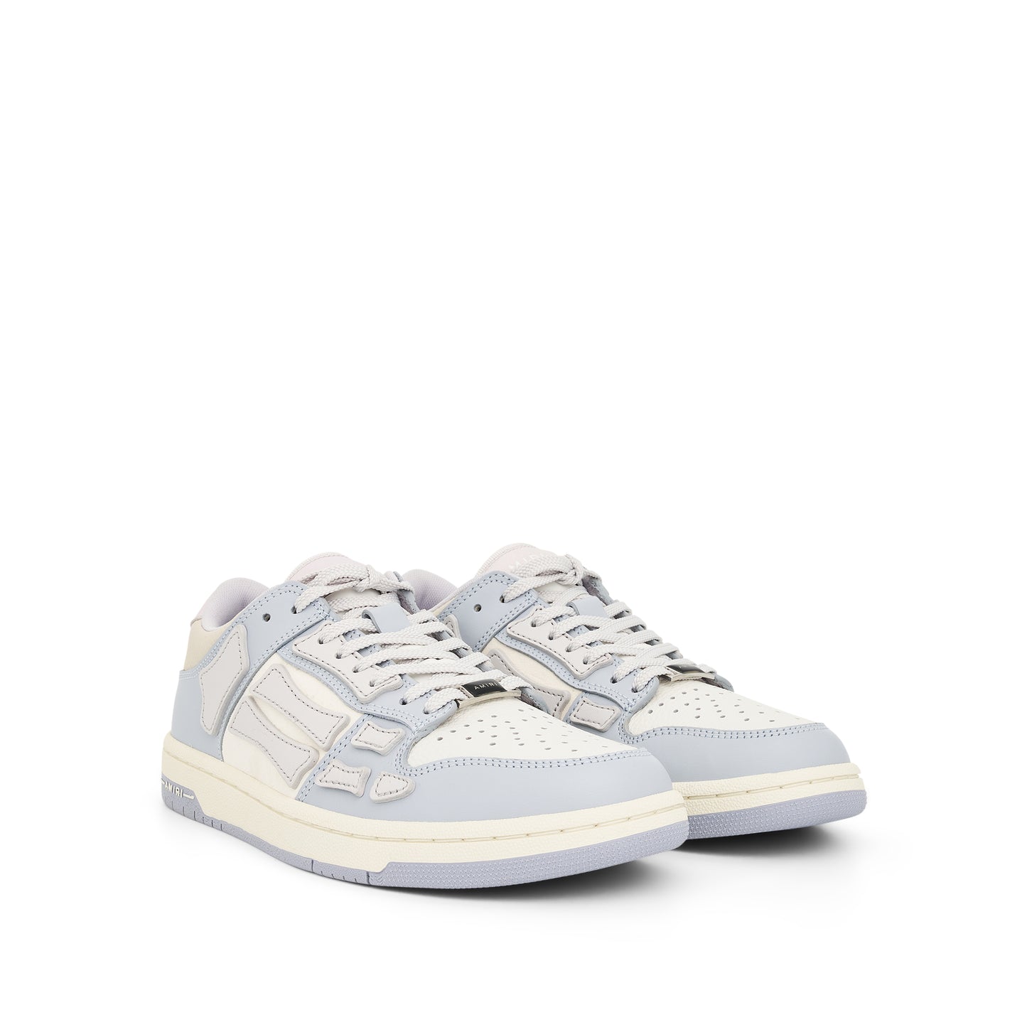 Skeleton Low Top Sneaker in Grey/Blue