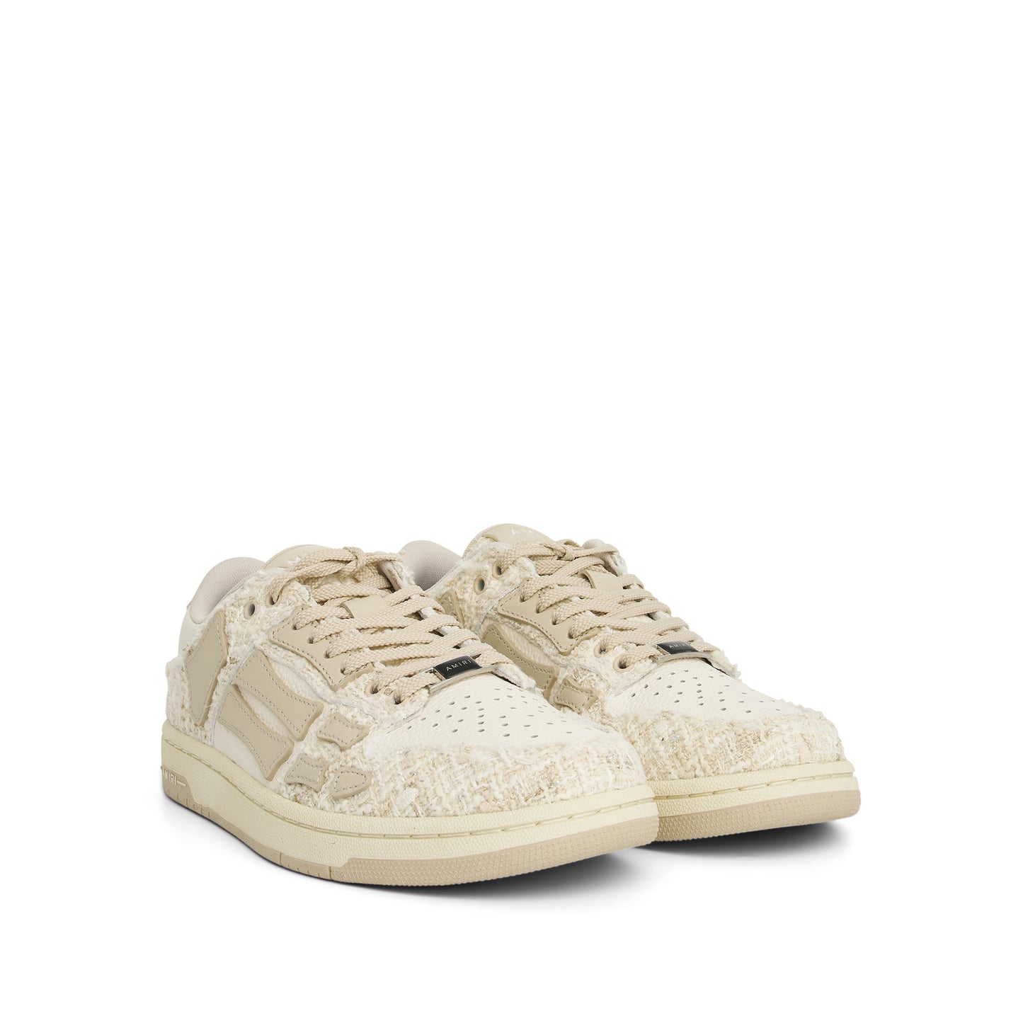 Boucle Skeleton Low Top Sneaker in Alabaster