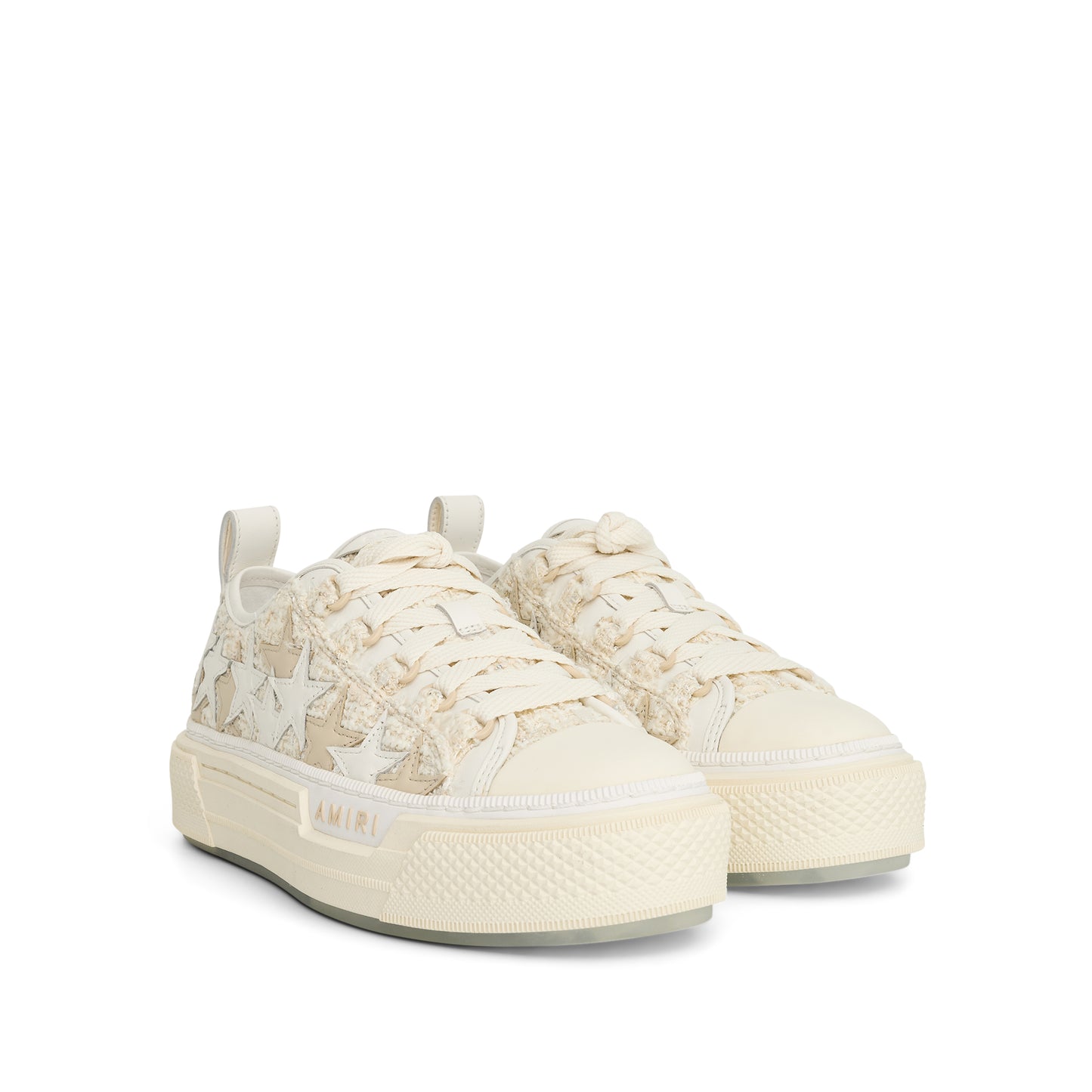 Boucle Stars Low Top Sneaker in Alabaster