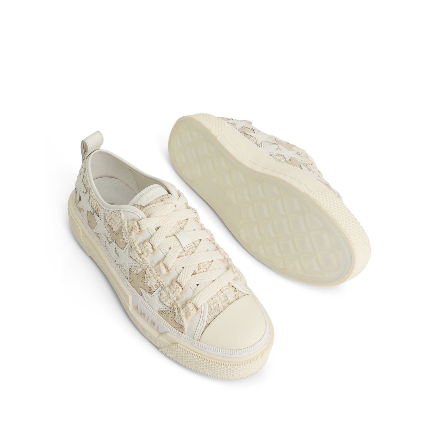 Boucle Stars Low Top Sneaker in Alabaster