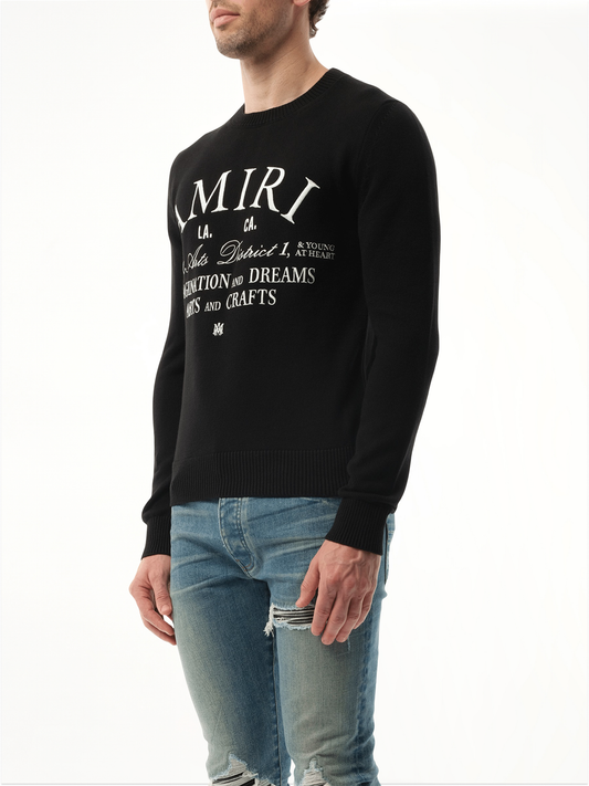 Amiri Arts District Sweater in Black