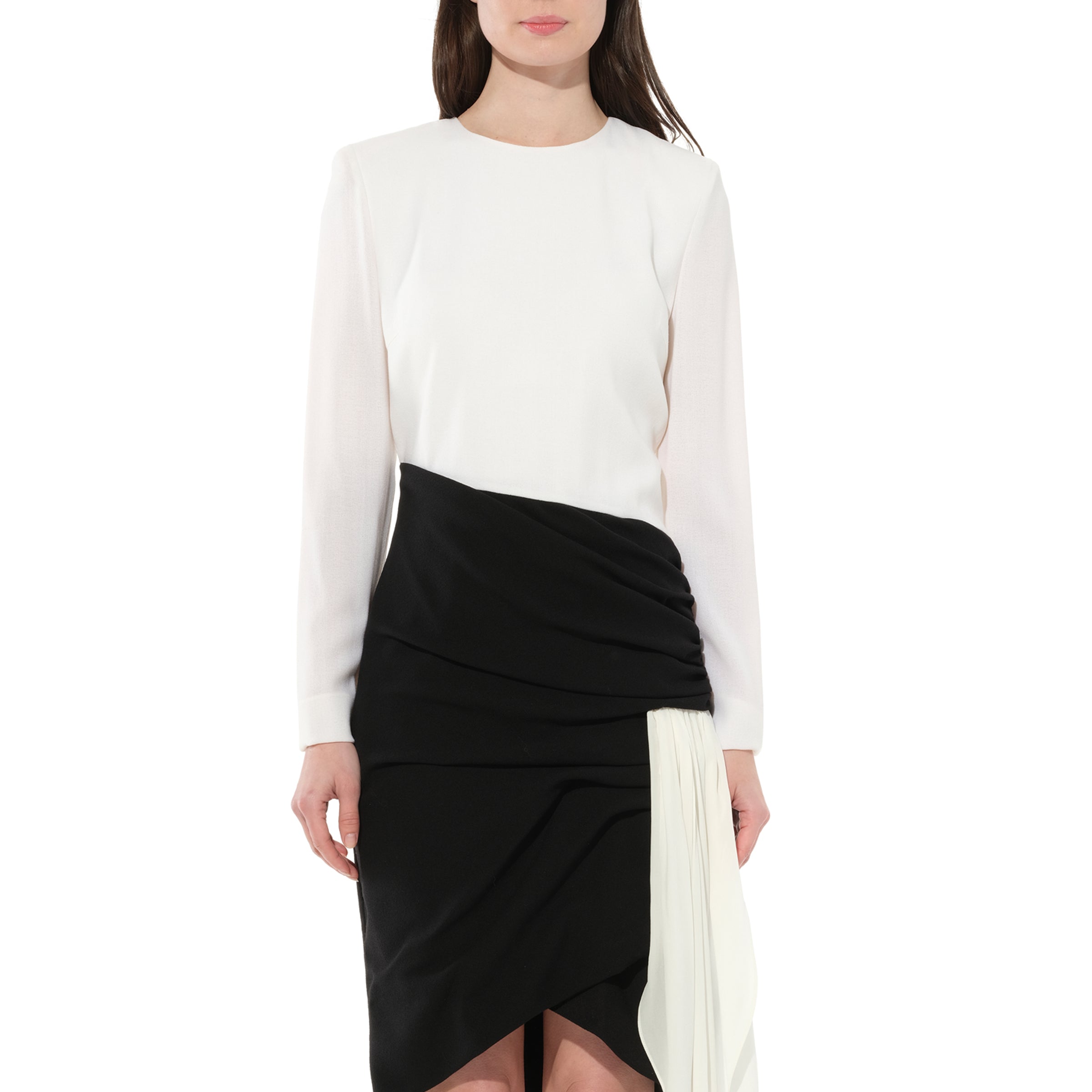 Asym Dress in Black/White