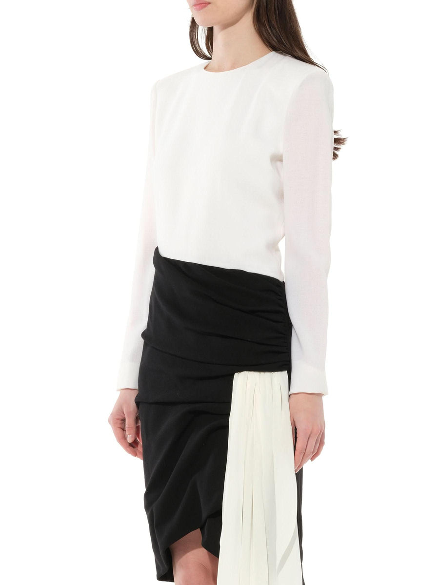 Asymetric Dress in Black/White