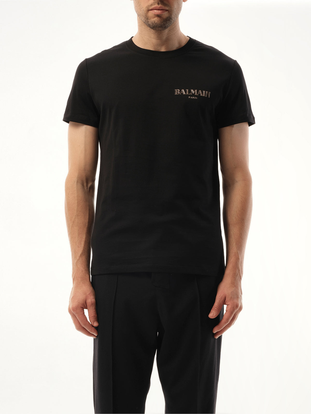 Balmain Vintage Gel T-Shirt in Black/Gold