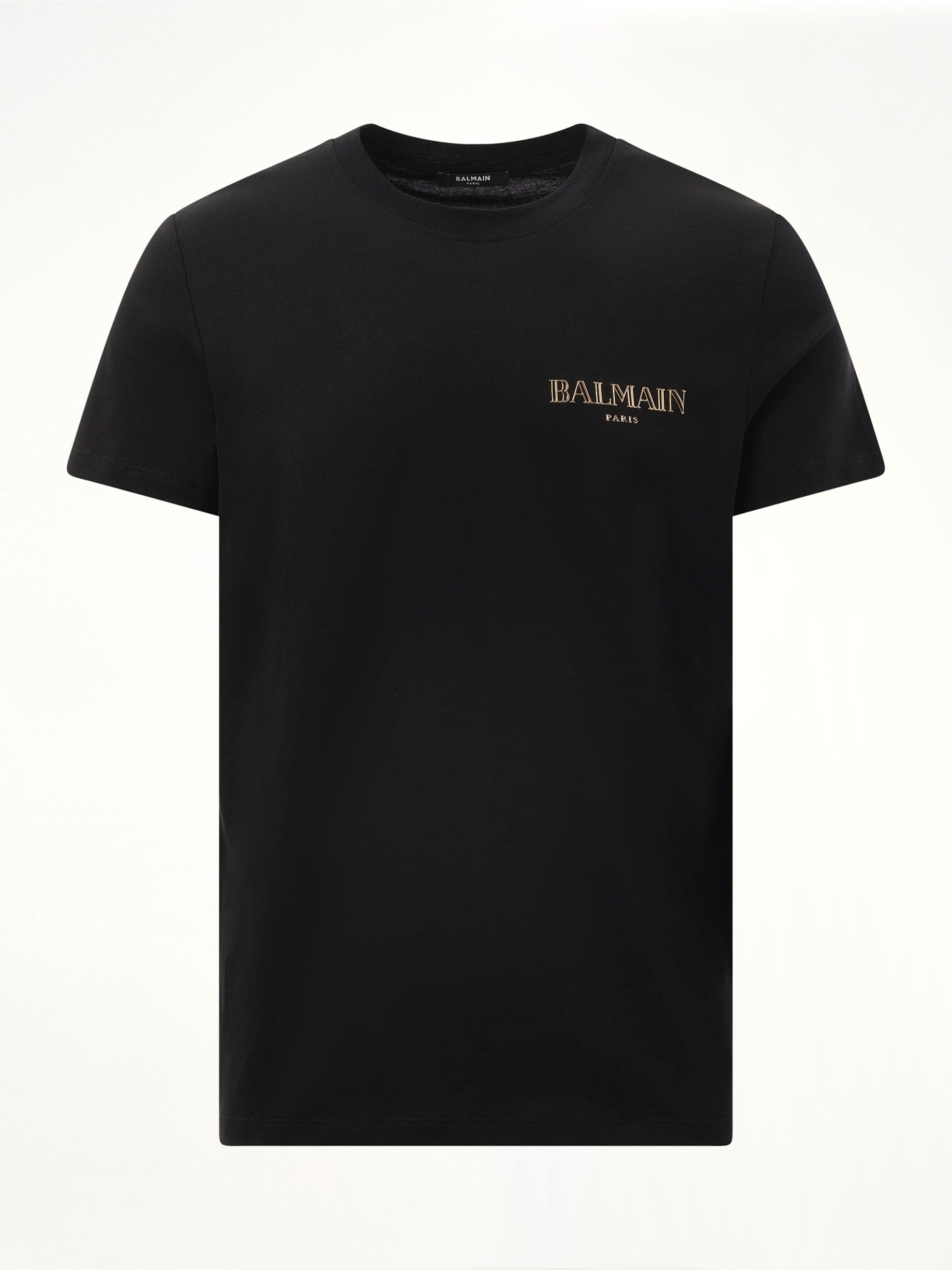 Balmain Vintage Gel T-Shirt in Black/Gold