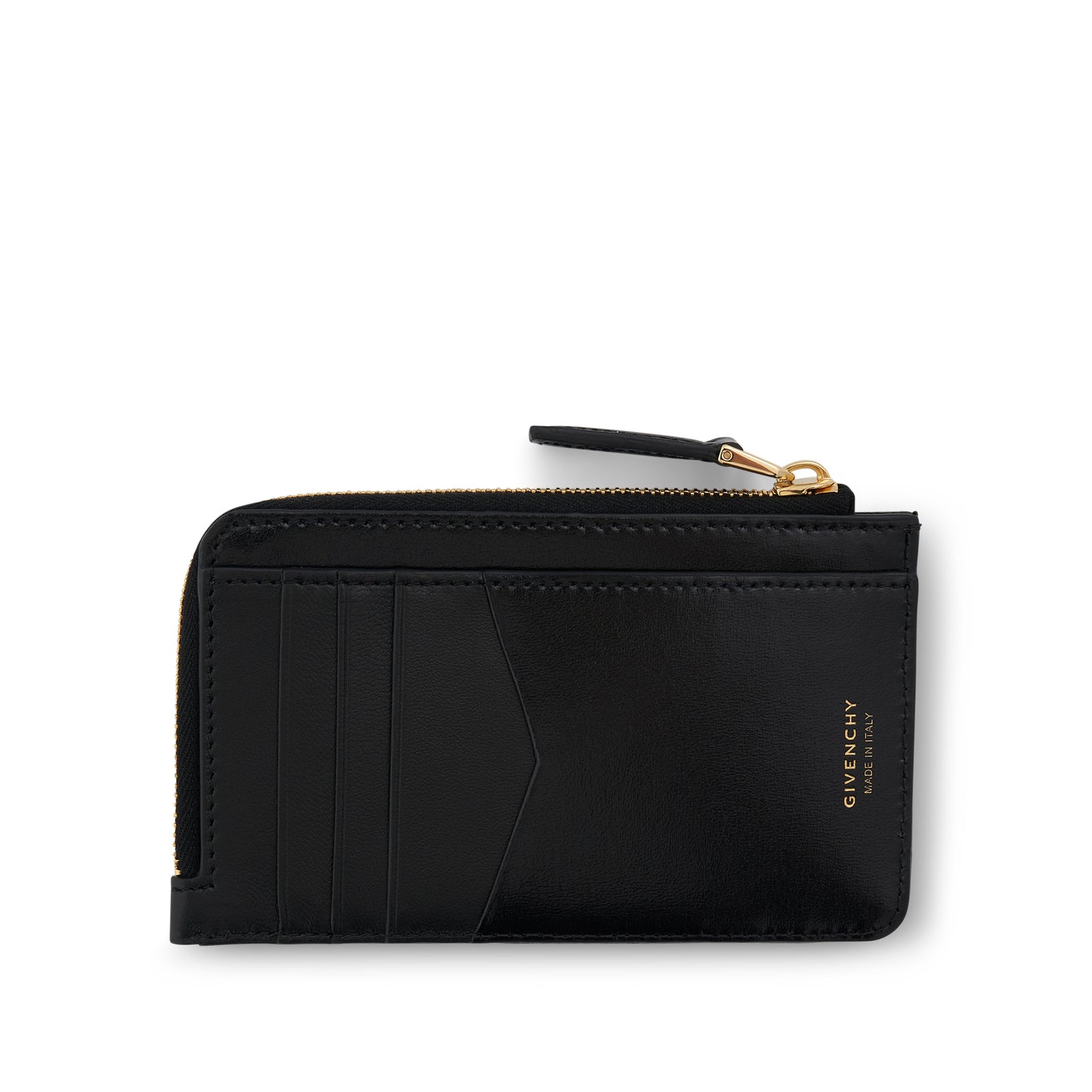 G Cut Zipped Cardholder in 4G Coated Canvas in Black