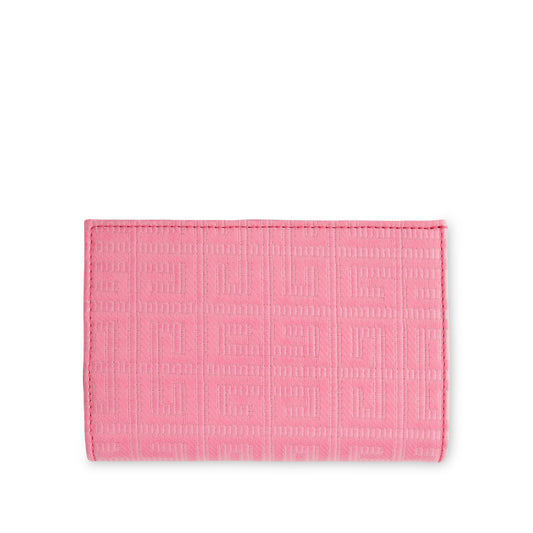 G Cut Bifold Wallet in 4G Coated Canvas in Bright Pink