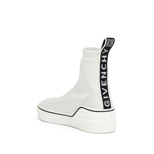 George V Sock Sneaker in White