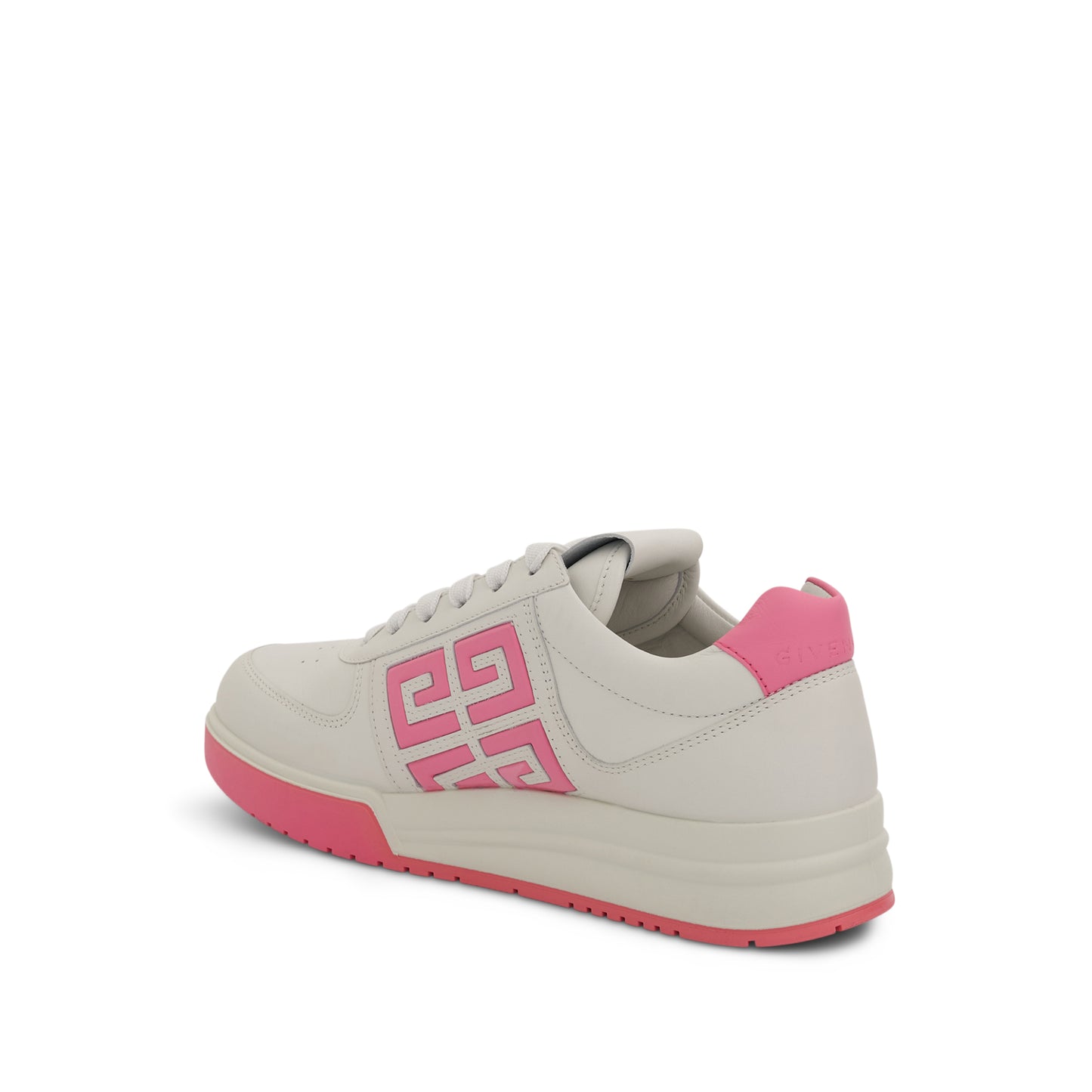 G4 Sneaker with 4G Logo in White/Pink