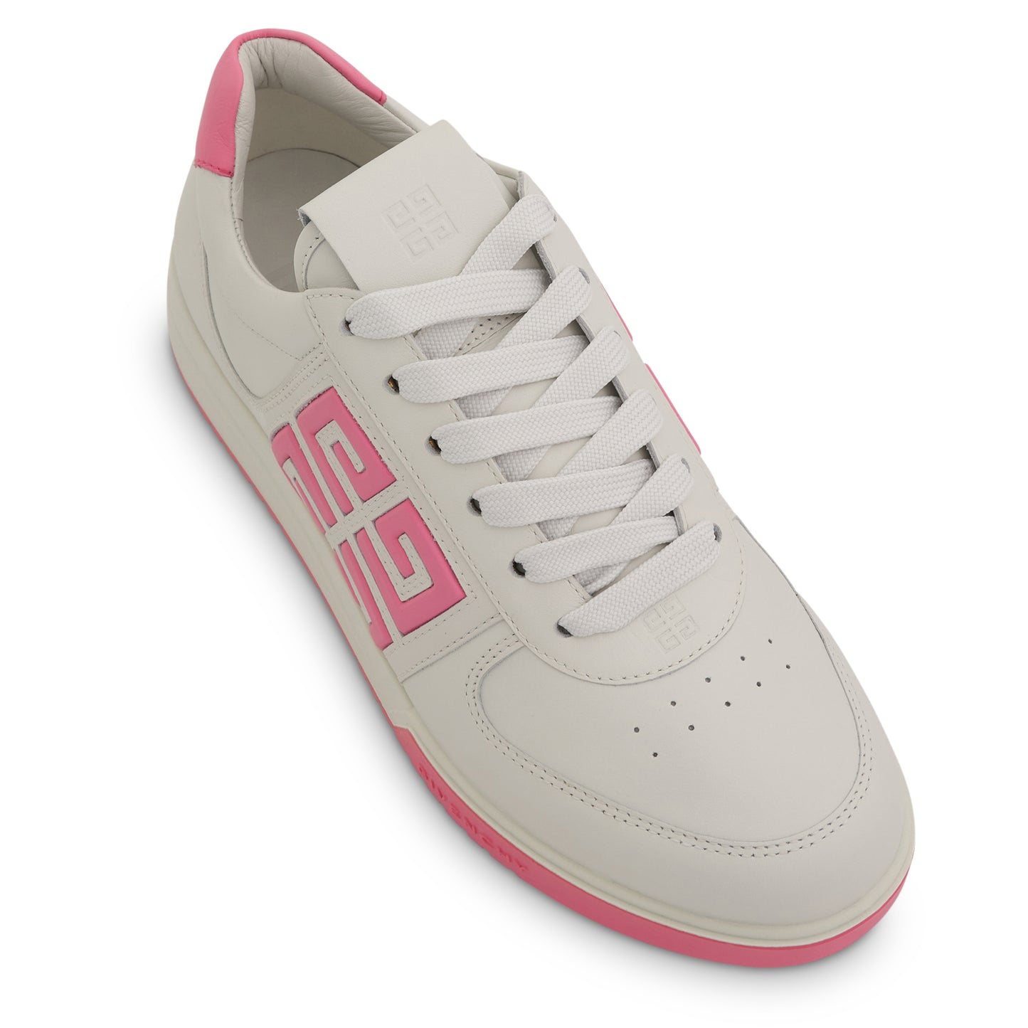 G4 Sneaker with 4G Logo in White/Pink