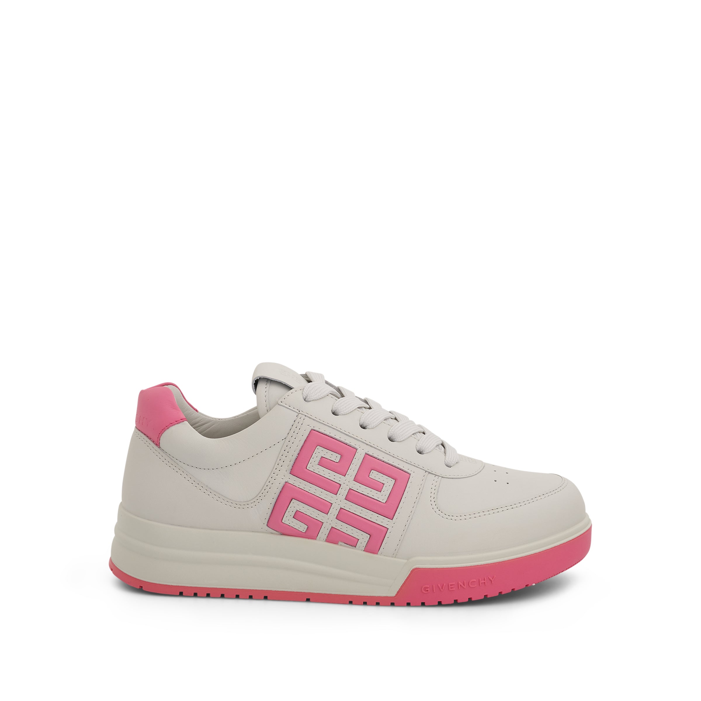 G4 Sneaker with 4G Logo in White/Pink