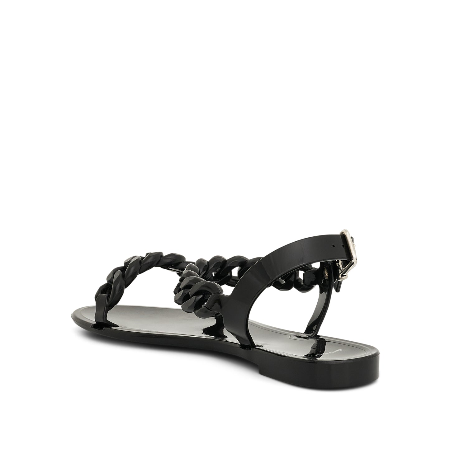 Jelly Flat Sandal in Black