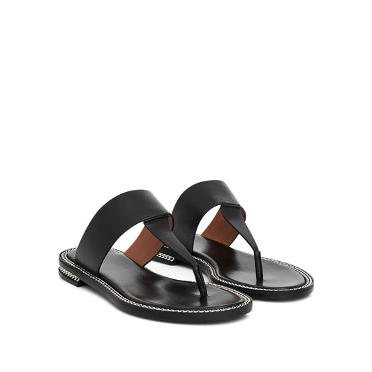 Double Chain Sandal in Black