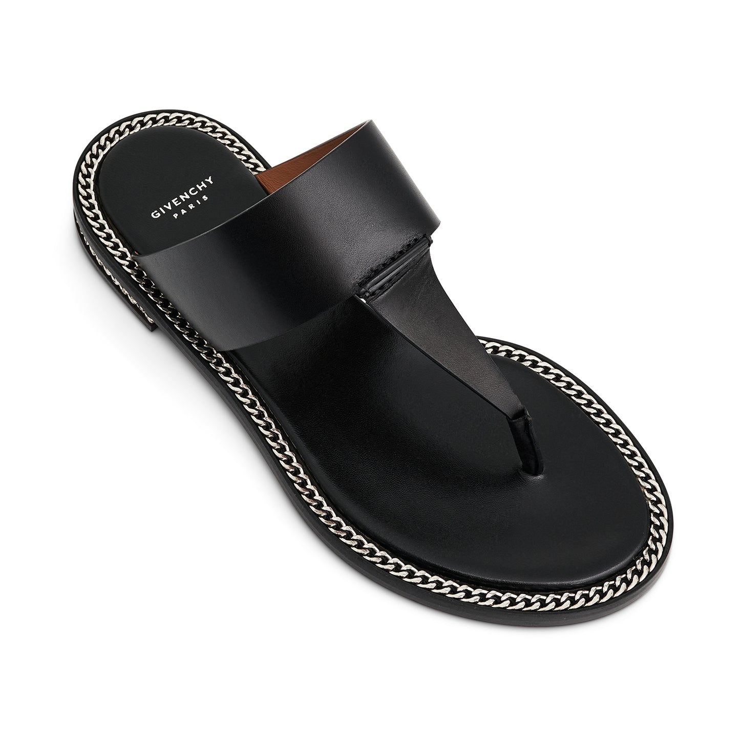 Double Chain Sandal in Black