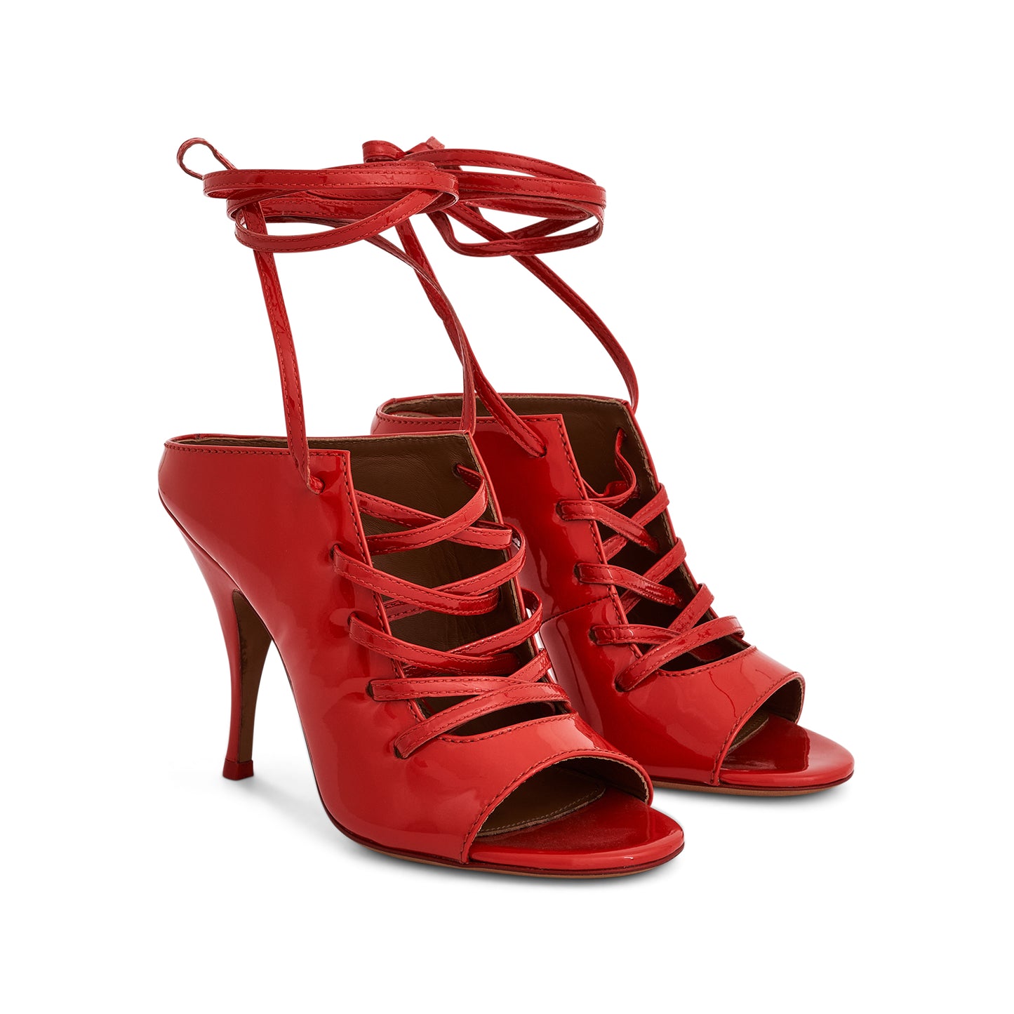 Podium Patent Sandal 10 in Red