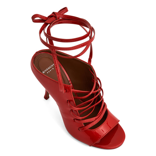 Podium Patent Sandal 10 in Red