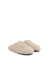 4G Shearling Slip On in Ivory Front View | GIVENCHY
