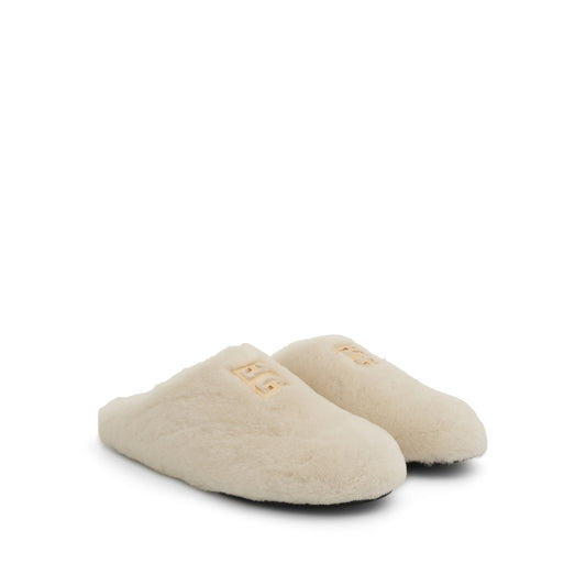 4G Shearling Slip On in Ivory