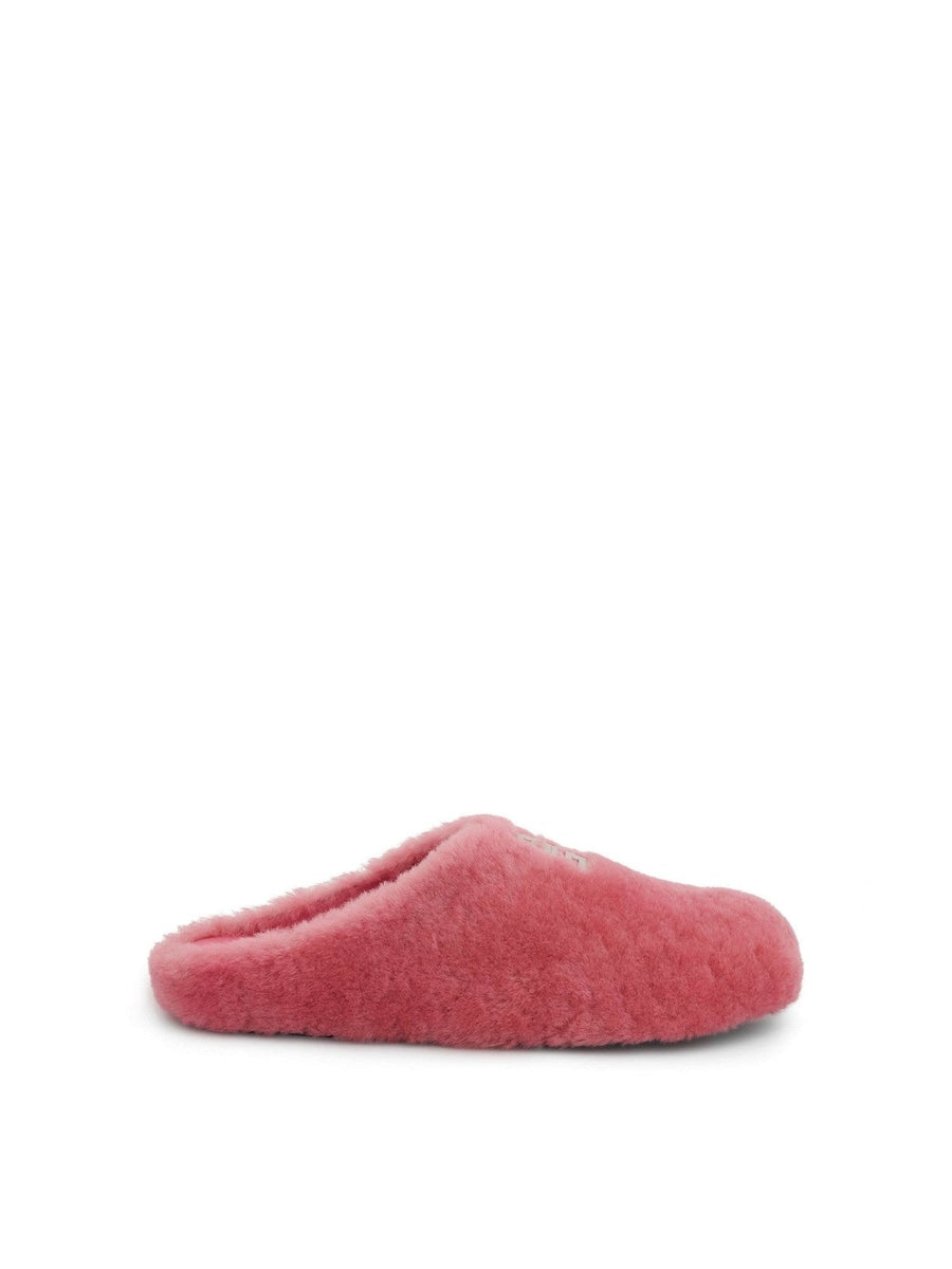 4G Shearling Slip On in Bright Pink Side View | GIVENCHY