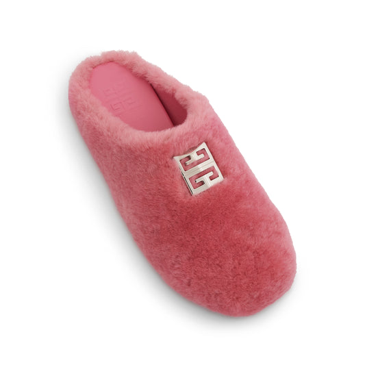 4G Shearling Slip On in Bright Pink